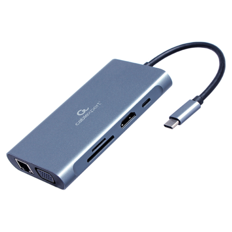 Gembird A-CM-COMBO7-01 base para portátil y replicador de puertos USB 