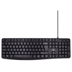 Ewent EW3002 teclado Oficina USB QWERTY Portugués Negro