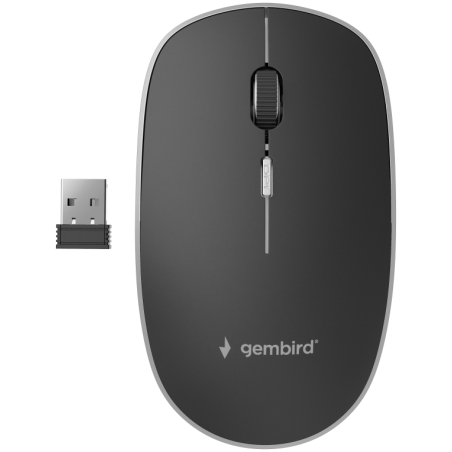 Gembird MUSW-4B-01 ratón Oficina Ambidextro RF inalámbrico Óptico 1600