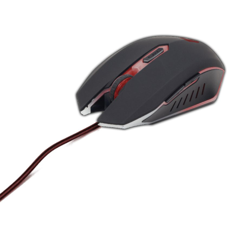 Gembird MUSG-001-R ratón Juego Ambidextro USB tipo A 2400 DPI