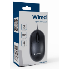 Gembird MUS-U-01 ratón Ambidextro USB tipo A Óptico 1000 DPI