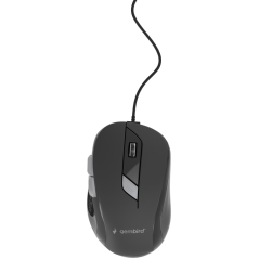 Gembird MUS-6B-01 ratón Oficina Ambidextro USB tipo A Óptico 1600 DPI