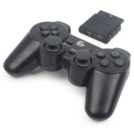 Gembird JPD-WDV-01 mando y volante Negro RF Gamepad PC, Playstation 2,