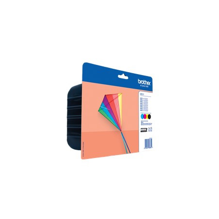 Pack cartuchos tinta brother lc223valbp negro cian magenta amarillo 55