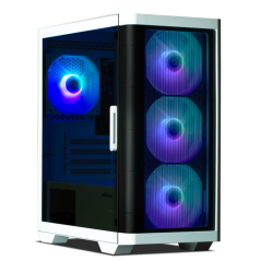 Zalman M4 WHITE carcasa de ordenador Mini Tower Negro, Blanco
