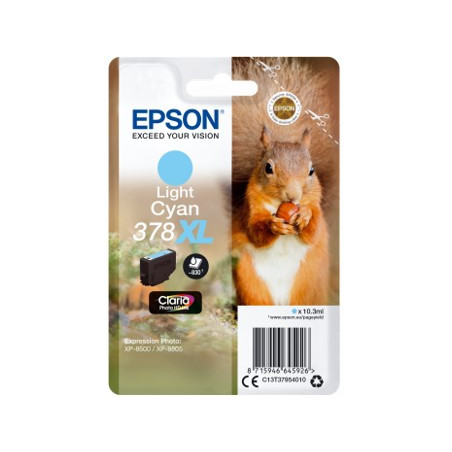 Cartucho tinta epson c13t37954010 singlepack light cyan 378xl claria photo hd ink ardilla