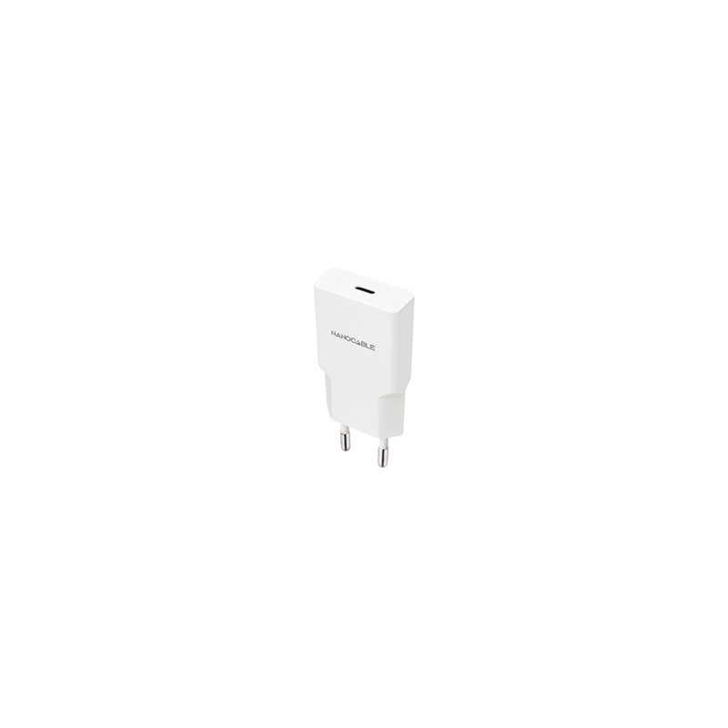 Cargador nanocable usb - c pd 25w blanco