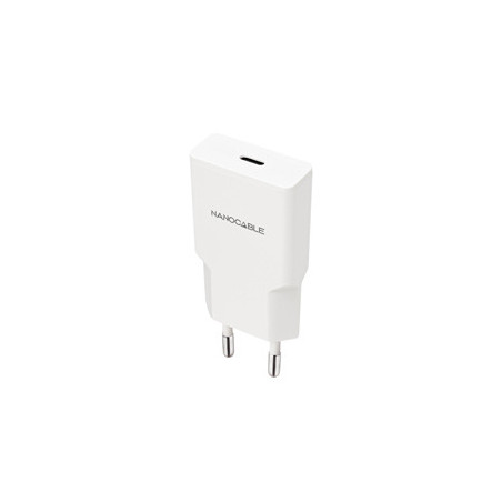 Cargador nanocable usb - c pd 25w blanco