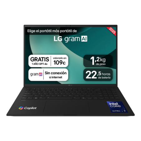 LG Gram 16ZD90T-G.AX88B ordenador portatil Intel Core Ultra 7 255H Por