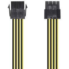 AISENS Cable Alimentación, 8pin/H-4+4pin/M, 30cm