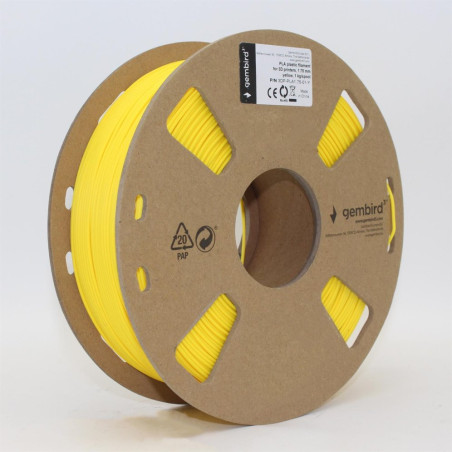 Gembird 3DP-PLA1.75-01-Y material de impresión 3d Ácido poliláctico (P