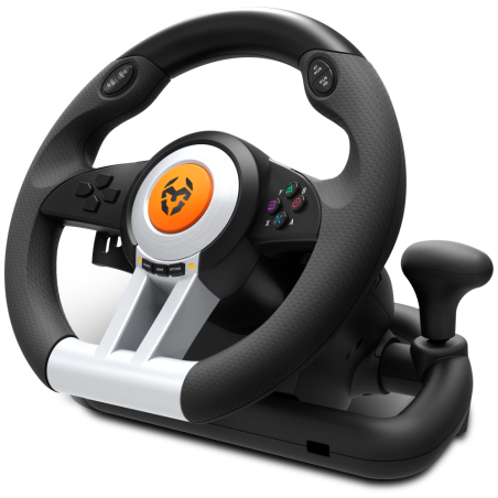 Krom K-Wheel Negro USB Volante + Pedales Analógico/Digital PlayStation