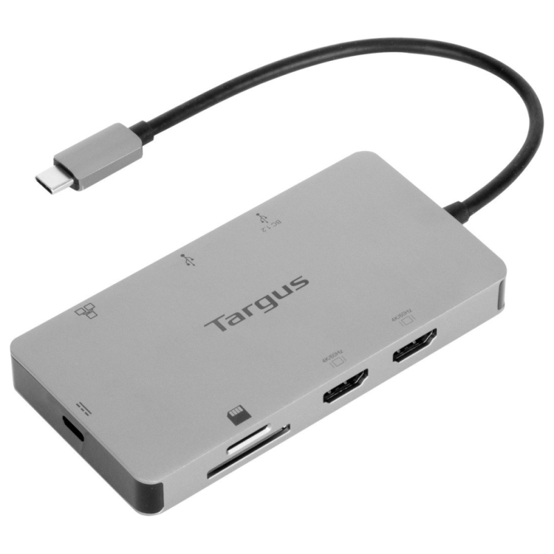 Targus DOCK423EU base para portátil y replicador de puertos Alámbrico USB 3.2 Gen 1 (3.1 Gen 1) Type-C Plata