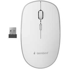 Gembird MUSW-4B-01-W ratón Oficina Ambidextro RF inalámbrico Óptico 16