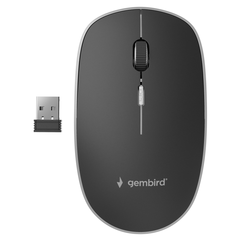 Gembird MUSW-4B-01 ratón Oficina Ambidextro RF inalámbrico Óptico 1600 DPI