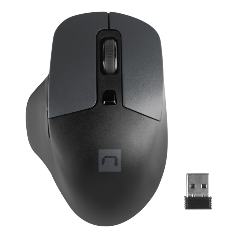 NATEC BlackBird 2 ratón Oficina Ambidextro RF inalámbrico IR LED 1600 DPI