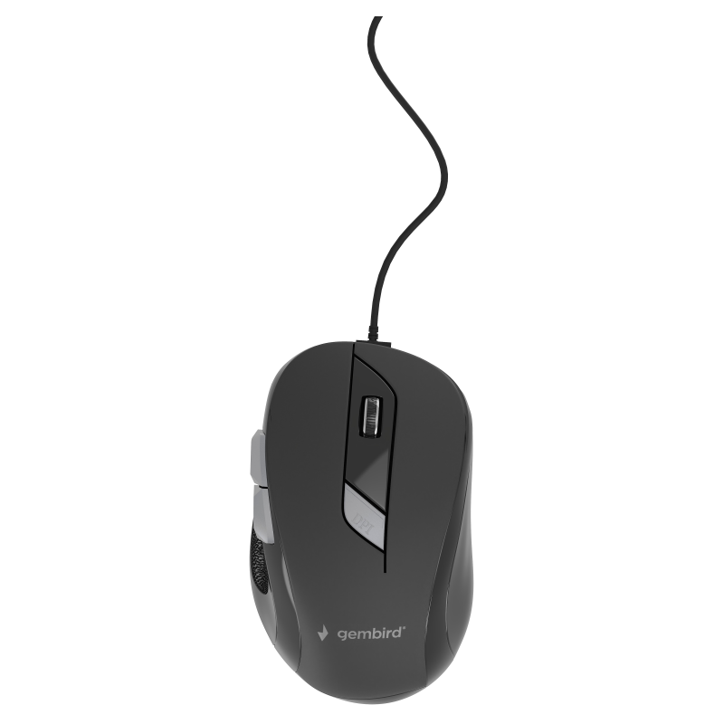 Gembird MUS-6B-01 ratón Oficina Ambidextro USB tipo A Óptico 1600 DPI