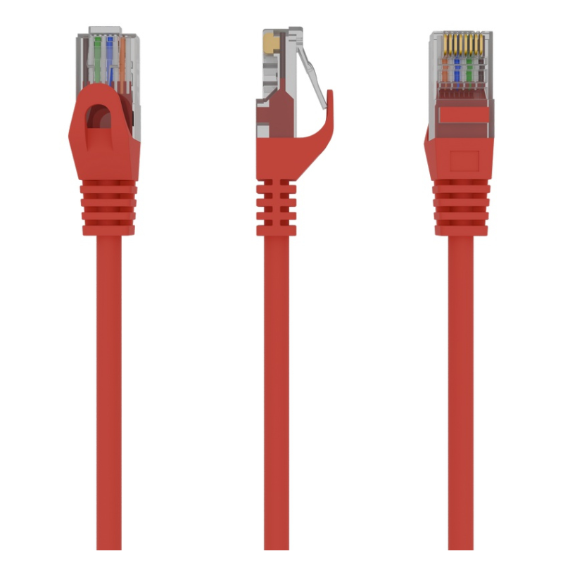 Gembird PP6U-0.25M cable de red Rojo 0,25 m Cat6 U/UTP (UTP)