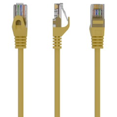 Gembird PP6U-0.25M/Y cable de red Amarillo 0,25 m Cat6 U/UTP (UTP)