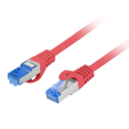Lanberg PCF6A-10CC cable de red Rojo 0,5 m Cat6a S/FTP (S-STP)
