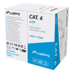 Lanberg LCU6-11CU-0100-S cable de red Gris 100 m Cat6 U/UTP (UTP)