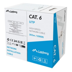 Lanberg LCU6-15CC-0305-S cable de red Gris 305 m Cat6 U/UTP (UTP)