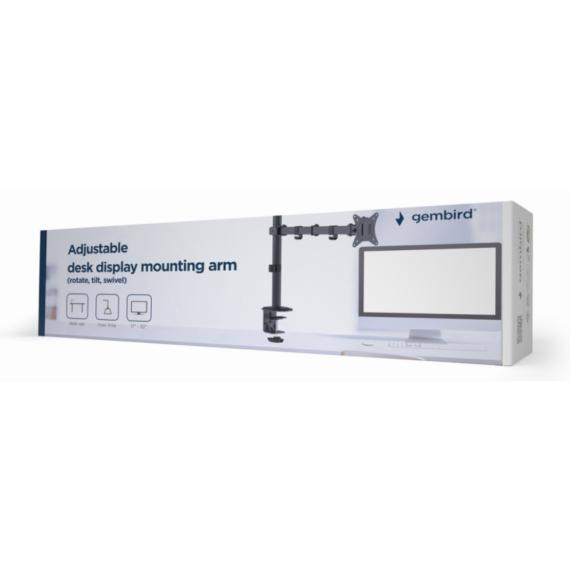 Gembird MA-D1-01 soporte para monitor 81,3 cm (32) Escritorio Negro