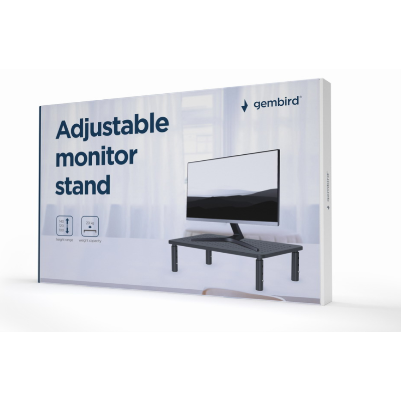 Gembird MS-TABLE-01 soporte para monitor Escritorio Negro