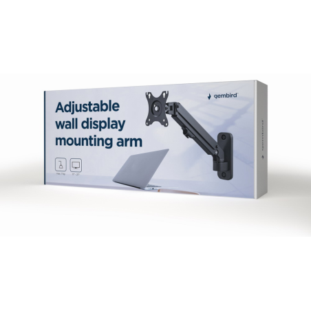 Gembird MA-WA1-01 soporte para monitor 68,6 cm (27) Pared Negro