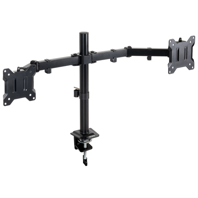TooQ Soporte de Mesa para 2 Pantallas 17-32, Color Negro