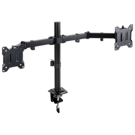TooQ Soporte de Mesa para 2 Pantallas 17-32, Color Negro