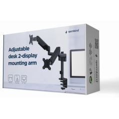 Gembird MA-DA2P-01 soporte para monitor 81,3 cm (32) Escritorio Negro