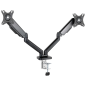 TooQ Soporte de Mesa para 2 Pantallas 17-32, Negro