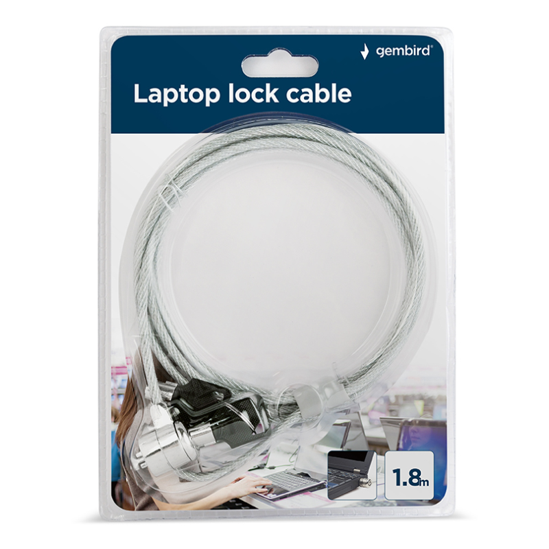 Gembird LK-K-01 cable antirrobo Plata 1,8 m