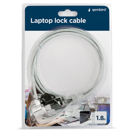 Gembird LK-K-01 cable antirrobo Plata 1,8 m