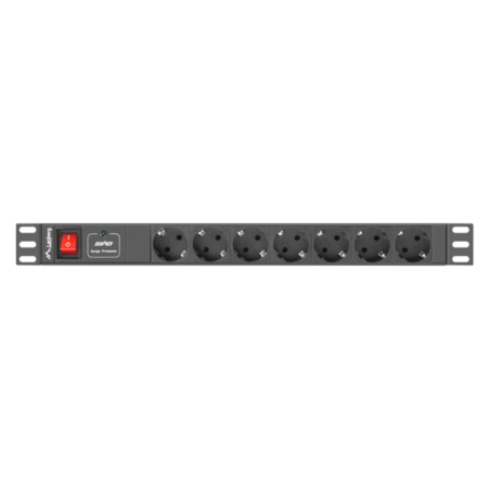 Lanberg PDU-07F-0200-IEC-BK unidad de distribución de energía (PDU) 7 