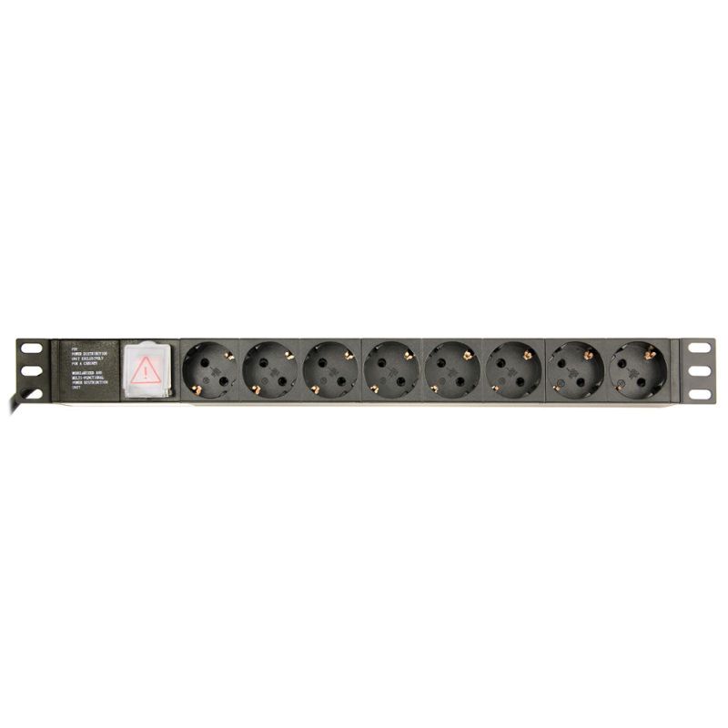 Gembird EG-PDU-014-C14 unidad de distribución de energía (PDU) 8 salidas AC 1U Negro