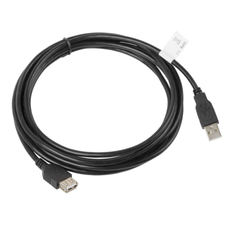 Lanberg CA-USBE-10CC-0030-BK cable USB USB 2.0 3 m USB A Negro