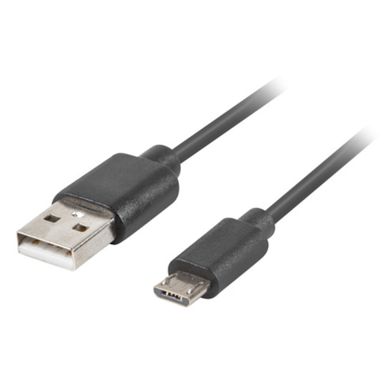 Lanberg CA-USBM-20CU-0010-BK cable USB USB 2.0 1 m USB A Micro-USB B Negro