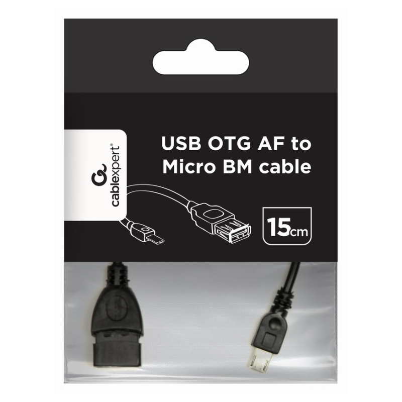 Gembird USB A - Micro-USB B, 0.15m cable USB USB 2.0 0,15 m Negro