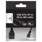Gembird USB A - Micro-USB B, 0.15m cable USB USB 2.0 0,15 m Negro