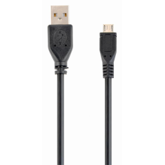 Gembird CCP-MUSB2-AMBM-1M cable USB USB 2.0 Micro-USB B USB A Negro