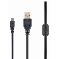 Gembird 1.8m USB 2.0 A/mini-USB cable USB 1,8 m USB A Mini-USB B Negro