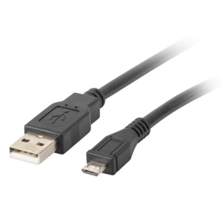Lanberg CA-USBM-10CC-0003-BK cable USB USB 2.0 0,3 m Micro-USB B USB A