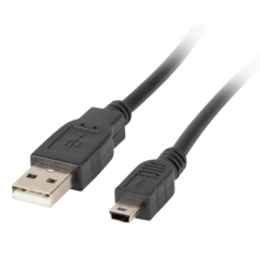 Lanberg CA-USBK-11CC-0018-BK cable USB USB 2.0 1,8 m Mini-USB A USB A 