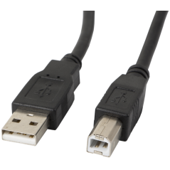 Lanberg CA-USBA-10CC-0010-BK cable USB USB 2.0 1 m USB B Negro
