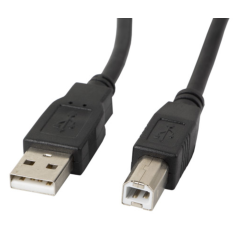 Lanberg CA-USBA-11CC-0030-BK cable USB USB 2.0 3 m USB B Negro