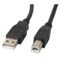 Lanberg CA-USBA-11CC-0030-BK cable USB USB 2.0 3 m USB B Negro