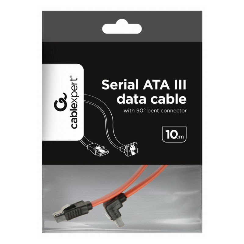 Gembird CC-SATAM-DATA90 cable de SATA 0,5 m Negro, Rojo
