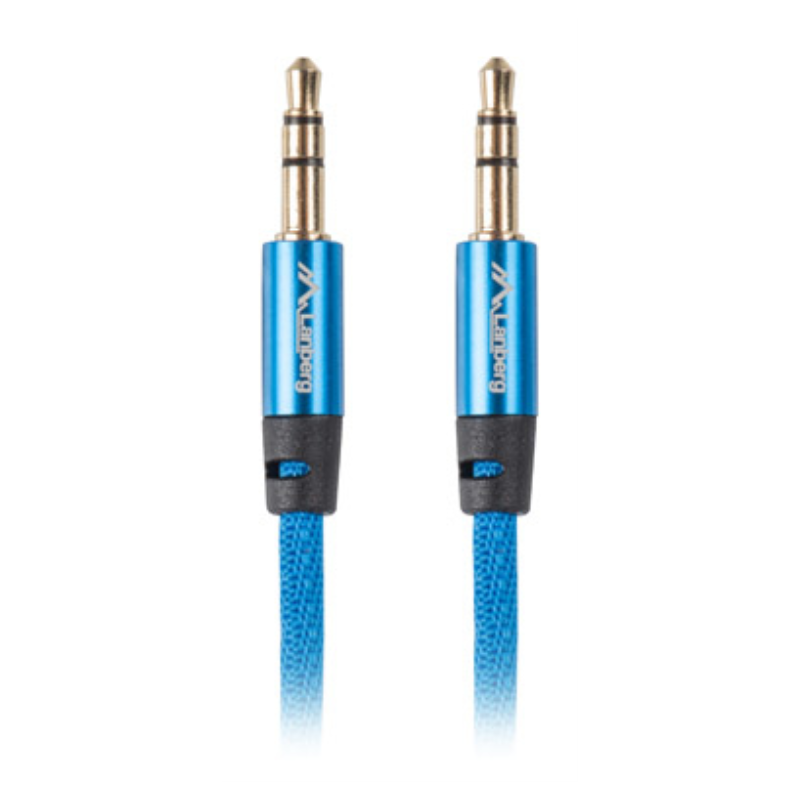 Lanberg CA-MJMJ-10CU-0030-BL cable de audio 3 m 3,5mm Azul